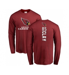 Football Arizona Cardinals #85 Charles Clay Maroon Backer Long Sleeve T-Shirt