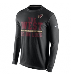 NFL Men's Arizona Cardinals Nike Black 2015 NFC West Division Champions Long Sleeve T-Shirt