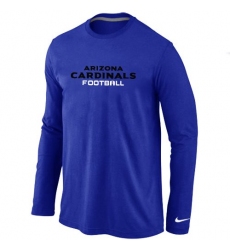 Nike Arizona Cardinals Authentic Font Long Sleeve NFL T-Shirt Blue