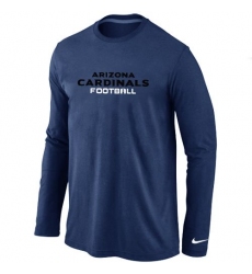 Nike Arizona Cardinals Authentic Font Long Sleeve NFL T-Shirt - Dark Blue