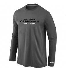 Nike Arizona Cardinals Authentic Font Long Sleeve NFL T-Shirt Dark Grey