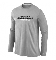 Nike Arizona Cardinals Authentic Font Long Sleeve NFL T-Shirt - Grey