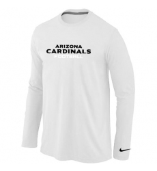 Nike Arizona Cardinals Authentic Font Long Sleeve NFL T-Shirt White