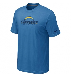 Nike Los Angeles Chargers Authentic Logo NFL T-Shirt - Light Blue