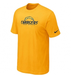 Nike Los Angeles Chargers Authentic Logo NFL T-Shirt - Yellow