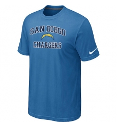 Nike Los Angeles Chargers Heart & Soul NFL T-Shirt - Light Blue