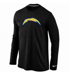 Nike Los Angeles Chargers Team Logo Long Sleeve NFL T-Shirt - Black