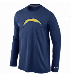 Nike Los Angeles Chargers Team Logo Long Sleeve NFL T-Shirt - Navy Blue