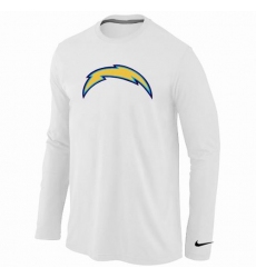 Nike Los Angeles Chargers Team Logo Long Sleeve NFL T-Shirt - White