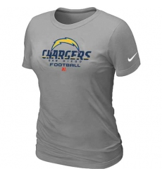 Nike Los Angeles Chargers Women's Critical Victory NFL T-Shirt - Light Grey