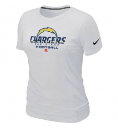 Nike Los Angeles Chargers Women's Critical Victory NFL T-Shirt - White