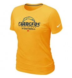 Nike Los Angeles Chargers Women's Critical Victory NFL T-Shirt - Yellow