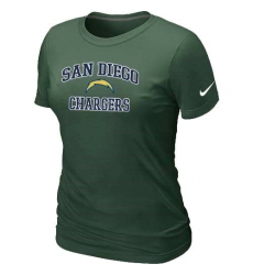 Nike Los Angeles Chargers Women's Heart & Soul NFL T-Shirt - Dark Green