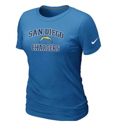 Nike Los Angeles Chargers Women's Heart & Soul NFL T-Shirt - Light Blue