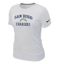 Nike Los Angeles Chargers Women's Heart & Soul NFL T-Shirt - White