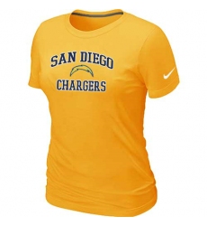 Nike Los Angeles Chargers Women's Heart & Soul NFL T-Shirt - Yellow