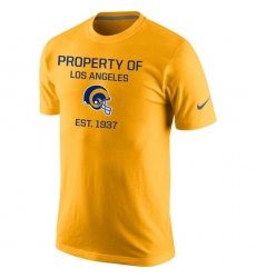 NFL Los Angeles Rams Nike Property Of Performance T-Shirt - Gold