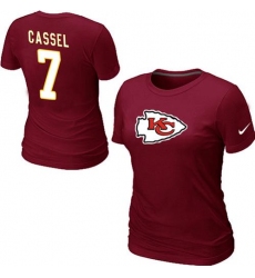 Nike Kansas City Chiefs #7 Matt Cassel Name & Number Women's NFL T-Shirt - Red