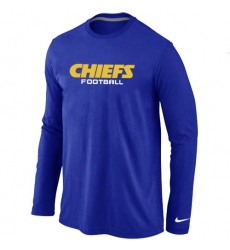 Nike Kansas City Chiefs Authentic Font Long Sleeve NFL T-Shirt - Blue