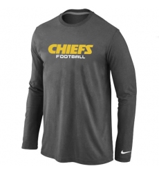 Nike Kansas City Chiefs Authentic Font Long Sleeve NFL T-Shirt - Dark Grey