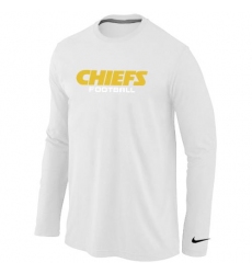 Nike Kansas City Chiefs Authentic Font Long Sleeve NFL T-Shirt - White