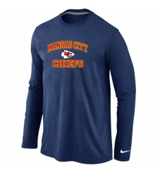 Nike Kansas City Chiefs Heart & Soul Long Sleeve NFL T-Shirt - Dark Blue