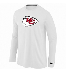 Nike Kansas City Chiefs Team Logo Long Sleeve NFL T-Shirt - White