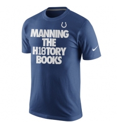 NFL Peyton Manning Indianapolis Colts Nike History Books Name & Number T-Shirt - Royal