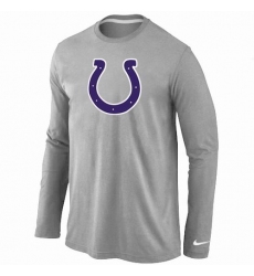 Nike Indianapolis Colts Team Logo Long Sleeve NFL T-Shirt - Grey