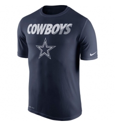 NFL Men's Dallas Cowboys Nike Navy Blue Legend Staff Practice Performance T-Shirt