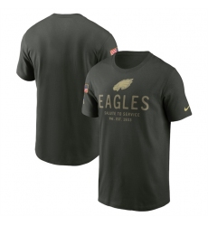 Men's Philadelphia Eagles Forest Green 2025 Salute to Service Sideline Primary Edge Dri-FIT T-Shirt