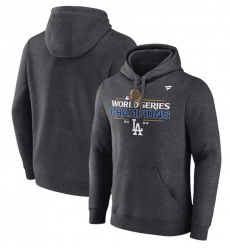 Men's Los Angeles Dodgers Heather Charcoal 2024 World Series Champions Locker Room Pullover Hoodie