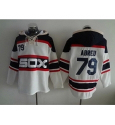 Men's Chicago White Sox #79 Jose Abreu White Pullover Hoodie