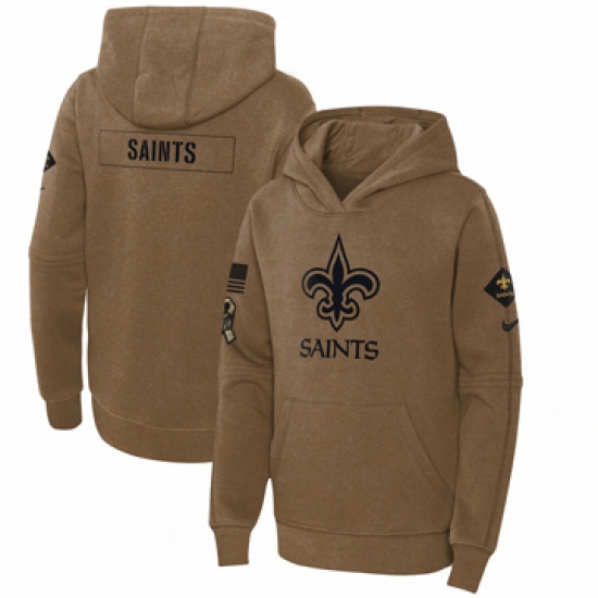 Youth New Orleans Saints Nike Brown 2023 Salute to Service Club Fleece ...