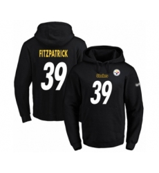 Football Men's Pittsburgh Steelers #39 Minkah Fitzpatrick Black Name & Number Pullover Hoodie