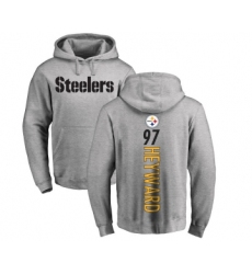 Football Pittsburgh Steelers #97 Cameron Heyward Ash Backer Pullover Hoodie