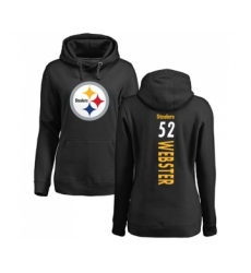 Football Women's Pittsburgh Steelers #52 Mike Webster Black Backer Pullover Hoodie