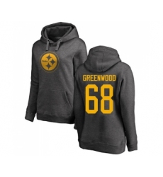 Football Women's Pittsburgh Steelers #68 L.C. Greenwood Ash One Color Pullover Hoodie