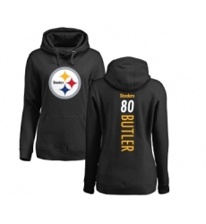 Football Women's Pittsburgh Steelers #80 Jack Butler Black Backer Pullover Hoodie