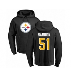 Pittsburgh Steelers #51 Mark Barron Black Name & Number Logo Pullover Hoodie