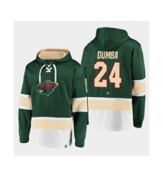 Men's Minnesota Wild #24 Matt Dumba Green All Stitched Sweatshirt Hoodie