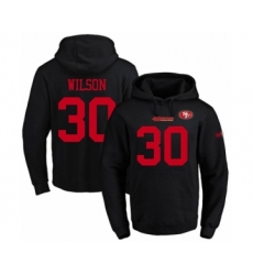 Football Men's San Francisco 49ers #30 Jeff Wilson Black Name & Number Pullover Hoodie