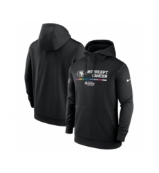 Men's San Francisco 49ers 2022 Black Crucial Catch Therma Performance Pullover Hoodie