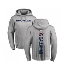 Football Denver Broncos #29 Bryce Callahan Ash Backer Pullover Hoodie