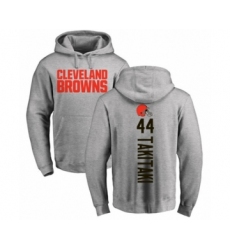 Football Cleveland Browns #44 Sione Takitaki Ash Backer Pullover Hoodie