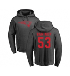 Football New England Patriots #53 Kyle Van Noy Ash One Color Pullover Hoodie