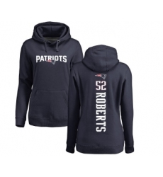 Football Women's New England Patriots #52 Elandon Roberts Navy Blue Backer Pullover Hoodie