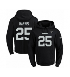 Football Men's Oakland Raiders #25 Erik Harris Black Name & Number Pullover Hoodie