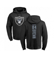 Football Oakland Raiders #84 Antonio Brown Black Backer Pullover Hoodie