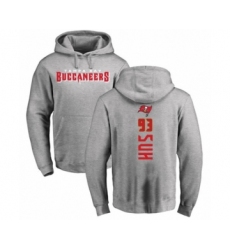 Football Tampa Bay Buccaneers #93 Ndamukong Suh Ash Backer Pullover Hoodie